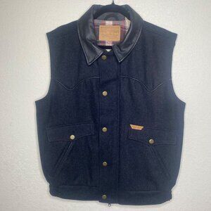 Panhandle Powder River Outfitters Wool Vest Jacket Mens M Western Rodeo
